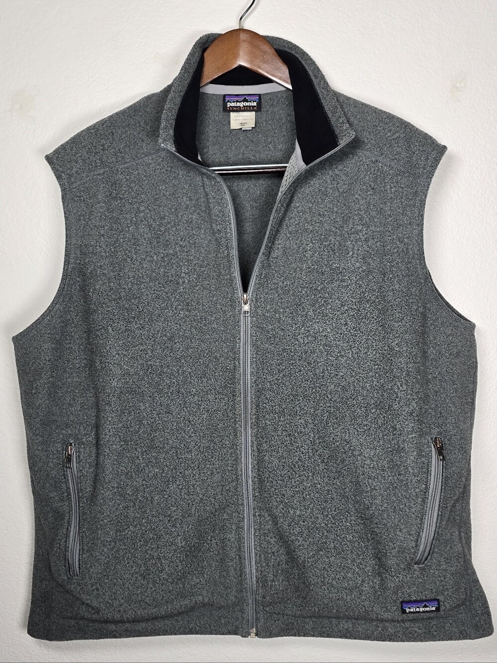 Patagonia Synchilla Fleece Vest Mens XXL Gray Full Zip Gorpcore Outdoor 25185